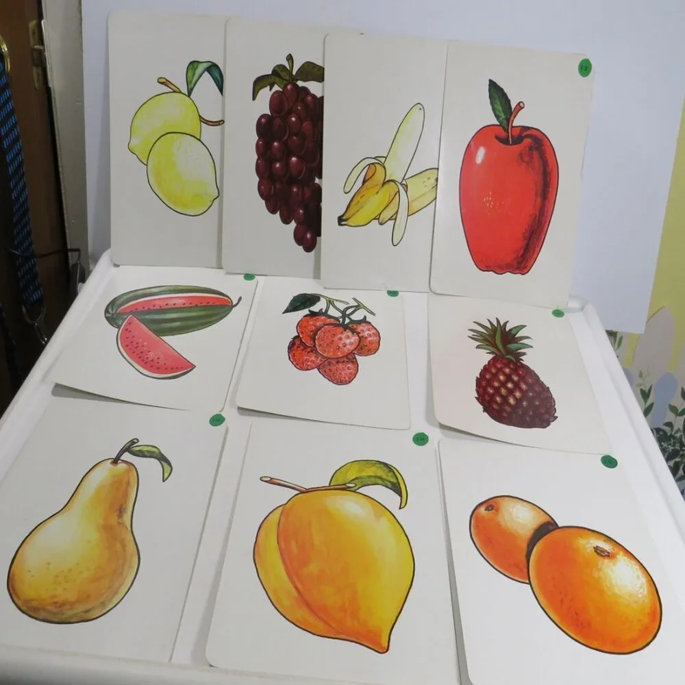 Peabody 60s FOOD Fruits (10) cards Vintage Artwork